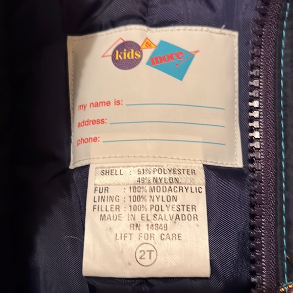 KIDS & MORE. Jacket with Detachable Faux Fur Trimmed Hood - Picture 6 of 7